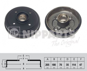 TAMBURO FRENO PT053NP